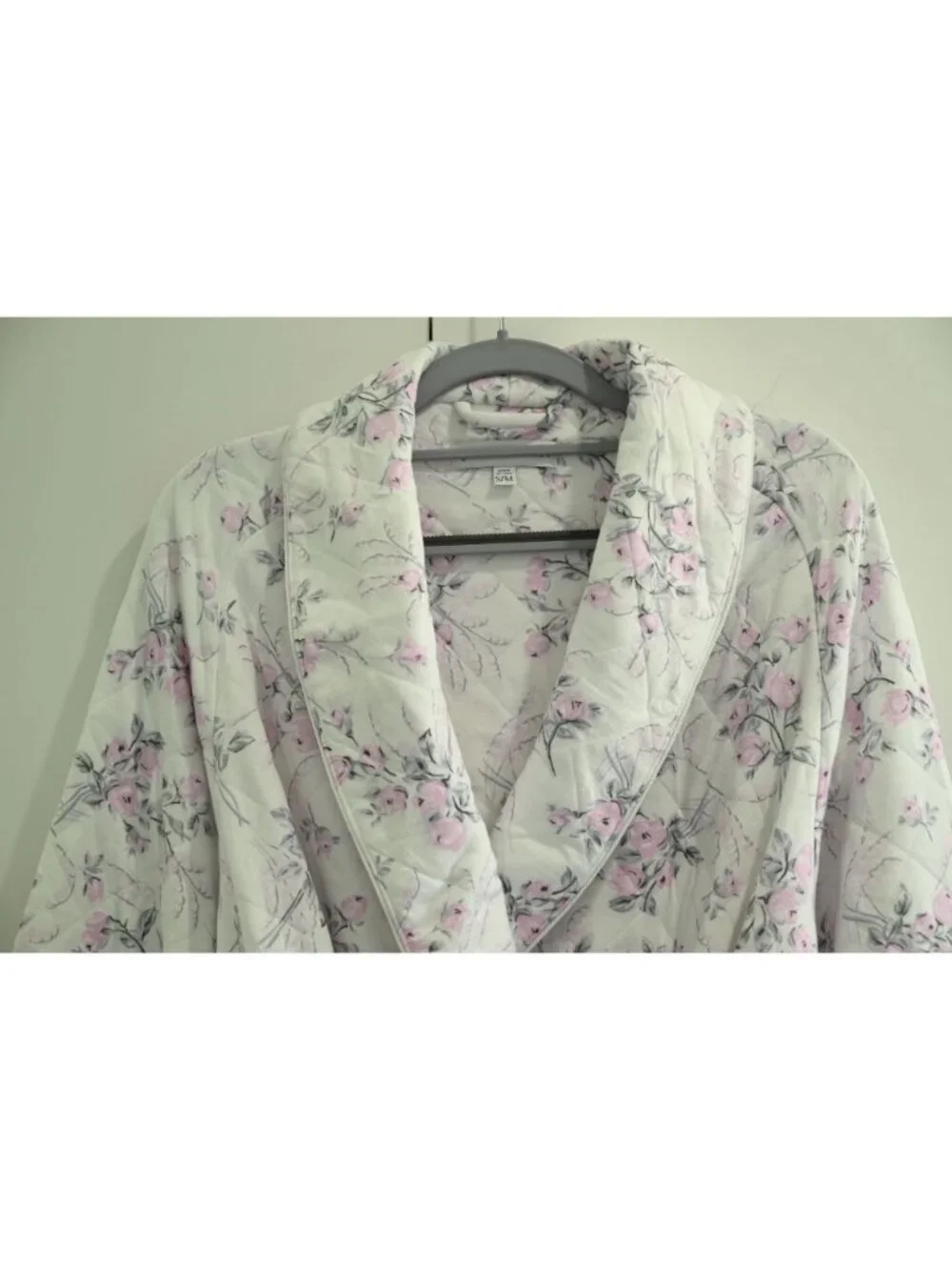 NWT Eileen West Quiet Bloom Cotton Quilt Wrap Robe Sz S/M Rose Bud E50092-149